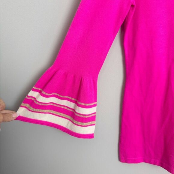LILLY PULITZER | Callee Pink Bell Sleeve Sweater Women’s Size X-Small - Picture 8 of 12